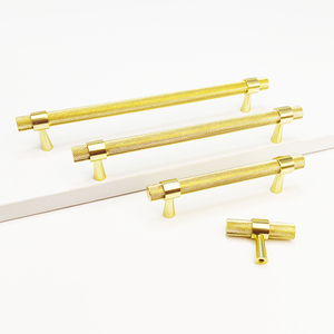 Pegangan pintu lemari kabinet bunga Gulung, pegangan pintu modern sederhana emas lubang tunggal pegangan furnitur - Product Image 4