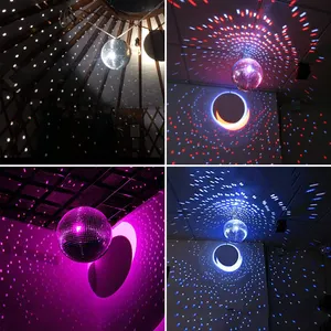 Ayna disko topu dekoratif parti parlak yansıtıcı DJ dans noel ev kulübü sahne aydınlatma etkisi