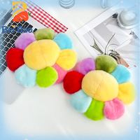 Peluche tournesol super douce et colorée, adorable fleur souriante en peluche avec rembourrage en coton PP pour enfants, idéale pour câliner et pour les anniversaires