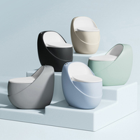 Haute qualité blanc mat couleur monobloc WC cuvette de toilette moderne oeuf toilette en forme de conception monté au sol salle de bain toilette en céramique