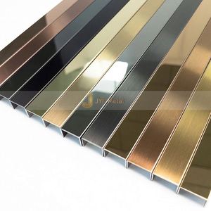 LL378 Profilé de carrelage en acier inoxydable en forme de U pour la décoration de la maison et des appartements - Design contemporain durable et imperméable - Product Image 2