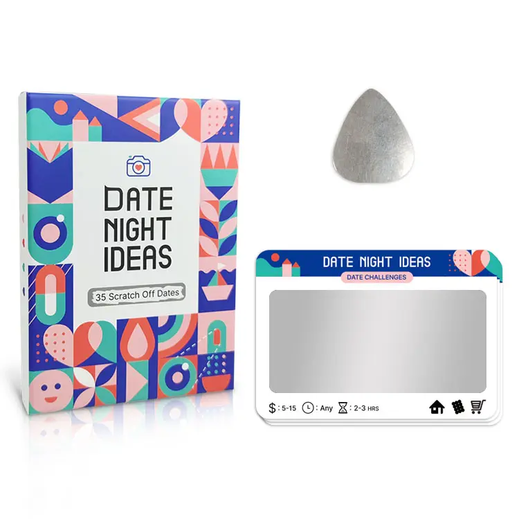 Geweldig Romantisch Huwelijkscadeau 35 Date Night Ideas Kaartspellen Voor Koppels Unieke Date Deck Scratch Off Card