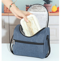 Sac isotherme OT-657, grande capacité, en Oxford, pour le travail, le déjeuner, avec doublure en aluminium, portable, pique-nique, isotherme, carré, bento