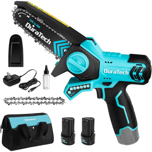 Mini tronçonneuse sans fil 12V, batterie lithium-ion, utilisation à une main, portable, pour la coupe des branches d'arbres dans le jardin - Product Image 1