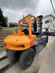 Used 7ton TCM FD70 Diesel Forklift with Three Stage Mast and 1250mm Wheelbase for Warehouse <b>Material</b> <b>Handling</b> in Shanghai - Product Image 3