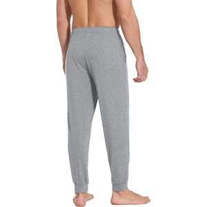 กางเกงนอนผู้ชายผ้าใยไผ่สีเทาเฮเทอร์ ไซส์เล็ก เนื้อนุ่ม มีกระเป๋า ทรงลำลองขายาว - Product Image 5