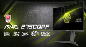 MSI MAG 275CQPF 27 ''Rapid VA 1500R Gebogener 180-Hz-Monitor 2K 2560*1440 HDR-fähige Gaming-Monitore Esports Monitore PC - Product Image 6