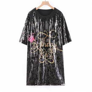 Camicetta con paillettes personalizzata e personalizzata per vendita all'ingrosso in dollari e segno di denaro e paillettes camicia camicia da donna abito estivo da donna - Product Image 5