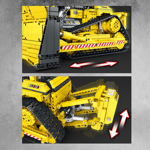 Reobrix 22001 1836PCS Série Ingénierie <span class=keywords><strong>Bulldozer</strong></span> Bidirectionnel Modèle de Blocs de Construction Jouet Éducatif Technique Cadeau de Fête - Product Image 3