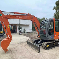 Excavator Bekas HITACHI ZX60 Jepang 40kw Mesin Isuzu Bertenaga Tinggi Komponen Hidrolik Hitachi Kontrol PLC Dijual