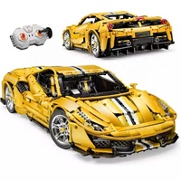 Cada C61057W escala 1/8 Ferrar 488Pista Super coche 3187PCS DIY Asamblea RC Control remoto de carreras de velocidad ladrillos modelo de coche