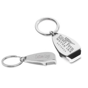 Porte-clés personnalisés en métal, ouvre-bouteille de bière, porte-clés avec logo personnalisé en alliage de zinc, cadeaux promotionnels - Product Image 1