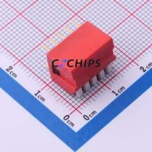 SMQP-05R-TP DIP Switch Switch ( Type: Piano Key )( Number of Switch Sections: 5 )( Lead Spacing: 2.54mm ) - Product Image 2