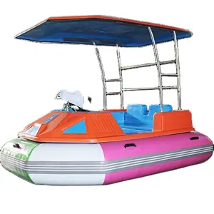 Water Inflatable Bumper Boat With Pvc Tarpaulin Tyre Electric Boat Water Play Equipment