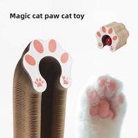 Griffoir magnétique multifonctionnel pour chat, résistant à l'usure et aux rayures, avec clochette et motif empreinte de patte, pour l'exportation