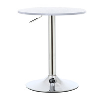 Runder MDF Höhenverstellbarer Drehbarer Hoher Bartisch Tragbarer Bartisch Kleiner Bartisch für Theke Küche