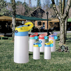 Termo Infantil de Acero Inoxidable 304 de 12oz, Aislado, Libre de BPA, Portátil, con Diseño de Escuela, con Pajita y Aislamiento al Vacío, Mantiene la Temperatura de 6 a 12 Horas - Product Image 3