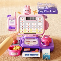 Chariot de supermarché pour enfants, jouet en plastique pour fruits et légumes, jeu d'imitation, caisse enregistreuse de simulation, chariot de courses