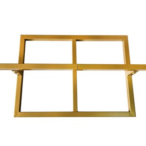 Best Romantic Simple Hexagon Iron Wedding Engagement Concert <b>Arch</b> Stand Strong Golden <b>Balloon</b> Flower Garden Home Gate - Product Image 4