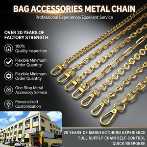 Vente <span class=keywords><strong>en</strong></span> gros de chaîne de sac à bandoulière, accessoires personnalisés <span class=keywords><strong>en</strong></span> métal pour sac à main, sangle <span class=keywords><strong>en</strong></span> chaîne <span class=keywords><strong>en</strong></span> aluminium/acier inoxydable pour sac à main - Product Image 2