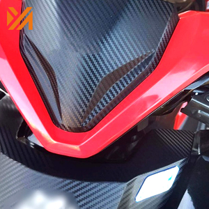 Vente en gros Colle amovible anti-rayures Vinyle d'enveloppe de voiture en fibre de carbone forgé noir - Product Image 5