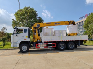 Howo 6x4 PS 12T Kran LKW LKW montiert Gerader Ausleger Kran Fracht LKW Kran nach Südamerika - Product Image 5