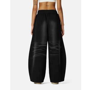 Pantalon de survêtement ample à logo personnalisé, style streetwear, imprimé airbrush, taille élastique avec cordon de serrage, en molleton, idéal pour le skate, les loisirs et le quotidien - Product Image 2