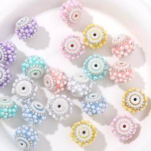 Gran oferta 2025, cuentas sueltas de acrílico con flor de burbuja bonita de 21mm, cuentas artesanales DIY para bolígrafo, fabricación de joyas, pulsera, collar - Product Image 1