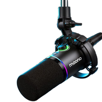 Microphone de Radio Dynamique Filaire Maono PD200X pour Ordinateur, Diffusion en Direct, Directivité Cardioïde avec Connecteur XLR pour Studio