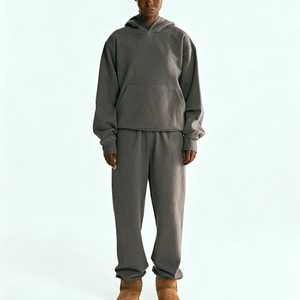 Sweats à capuche en coton épais surdimensionnés personnalisés pour unisexe à épaules tombantes Streetwear fabricant de sweats à capuche pull unisexe - Product Image 4