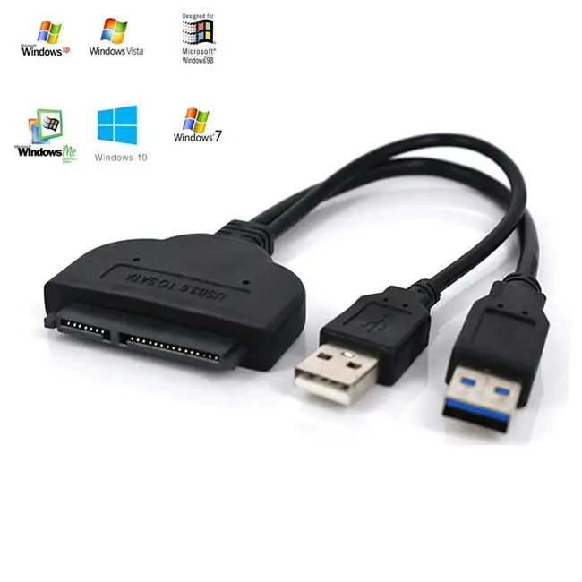 USB 3.0 to Sata Cable Hard Disk Drive 22 Pin Sdata 2.5 Inch Converter Adapter Cable Cord for HDD SSD