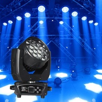 Projecteur LED mobile Bluemoon 19x15W avec zoom et angle de faisceau 8-45°, contrôle DMX512 pour DJ/club/scène