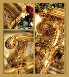 Hoàng Gia Pháp Vàng Khắc Gỗ + Khung Vải Ghế Bành Sang Trọng Duy Nhất Sofa - Product Image 2