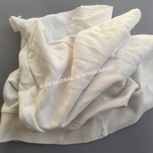 Trapos de felpa blancos, trapos de algodón tejido, trapos de limpieza cortados, trapos industriales de 20 kg para limpieza - Product Image 1