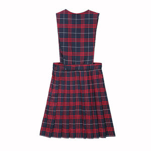 Primary <strong>School</strong> V-shape Sleeveless Plaid Dress <strong>Red</strong> Tartan Pleated Pinafore Classroom <strong>School</strong> Uniforms Girls <strong>Jumper</strong> - Product Image 2