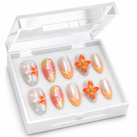 Faux Ongles d'Été Premium à Coller, Vente en Gros, 32 Pièces Réutilisables pour Doigts