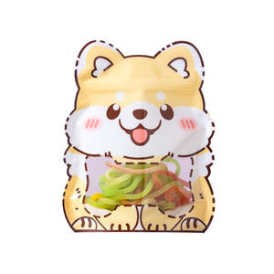 Sac d'emballage alimentaire refermable imprimé personnalisé pour chien de compagnie forme spéciale pochette debout avec fermeture éclair - Product Image 1