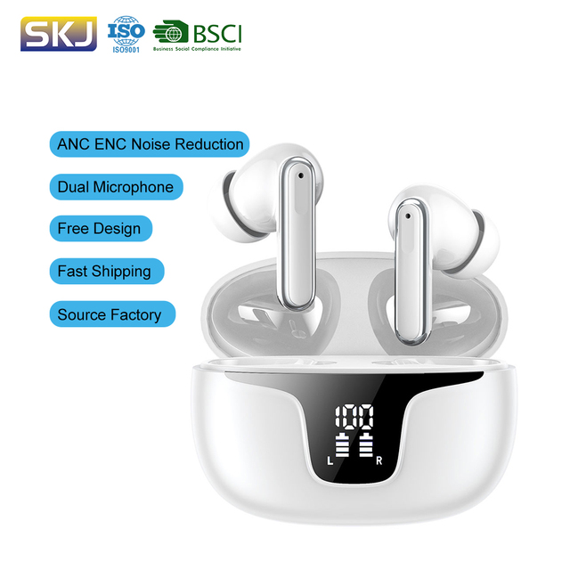 Wholesale ANC TWS Earbuds & Headphones LED Display Waterproof Wireless Noise Cancelling In-Ear Ecouteur for Bluetooth JL Chipset