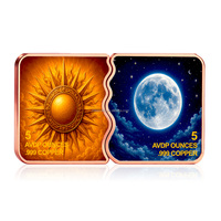 Barre de cuivre fin .999 de 5 AVDP, ensemble de puzzle Oracul de l'Orage et Oracul de la Lune, lingot de cuivre de collection de 10 oz sur le thème de la mythologie grecque