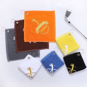 Toalla de Golf Personalizada con Logotipo Bordado en Algodón para Eventos Deportivos - Product Image 1