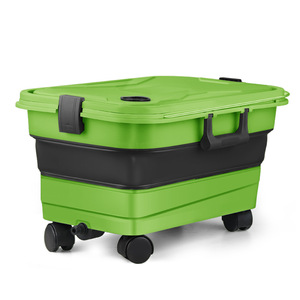 Contenitore Pieghevole Portatile in Pelle <span class=keywords><strong>per</strong></span> Lavaggio <span class=keywords><strong>Auto</strong></span>, Campeggio e Pesca, con Microfibra <span class=keywords><strong>per</strong></span> Pulizia Ruote - Product Image 6