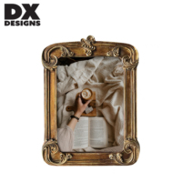 Cadre photo doré orné vintage - Style baroque antique, à suspendre au mur et à poser sur table, cadre photo de luxe pour la maison, l'art de galerie
