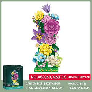 ชุดสร้างดอกไม้ DIY, บล็อกพฤกษศาสตร์ 5 ชนิด, ของตกแต่งดอกไม้แบบหมุนได้สำหรับตั้งโต๊ะ, ของขวัญตกแต่งบ้านสุดสร้างสรรค์สำหรับผู้ใหญ่ - Product Image 6