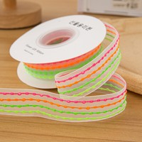 Ruban en organza à pois verticaux arc-en-ciel de 2,5 cm en gros pour nœuds de cheveux DIY et garnitures de vêtements pour filles, 10/100 yards par rouleau