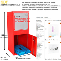 Boîte de livraison de colis intelligente JDY pour usage extérieur, super grande, en acier, montée au sol, résistante à la pluie, autoportante