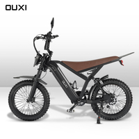 Bicicleta Eléctrica con Neumáticos Delgados de 6.9 cm, 48V15ah 250W, Almacén en la UE, Bicicleta Eléctrica Todoterreno, Bicicleta Eléctrica para Terrenos Difíciles, OUXI GT20 Pro