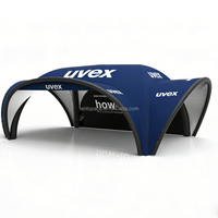 Tente dôme gonflable étanche 4x6 m avec auvent étendu, gazebo scellé pour événements sportifs en plein air et courses automobiles