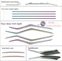 Kit d'éclairage d'ambiance pour voiture BMW Série 3 (G20) à empattement court 2020-2022, éclairage LED dynamique 64 couleurs, amélioration de l'éclairage intérieur de la voiture