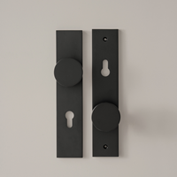 Serrure de porte DOOROOM H59 en laiton noir mat, monobloc, pour portes intérieures résidentielles, taille universelle