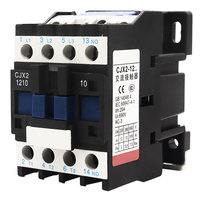 CJX2-1210 12A 3 P 1NO AC 24V 110V 220 volt 380V kumparan 35mm Din rel pemasangan 3 fase relai kontaktor magnetik Motor